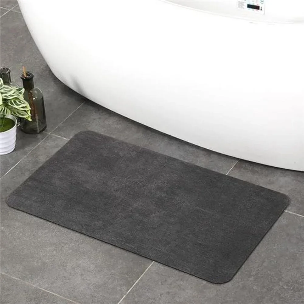 Bath Mat Rug, Super Absorbent Quick Dry Non-Slip Thin Bathroom Rugs, Easy Clean